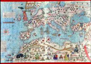 Portolan Chart Print: Mapping the Age of Discovery