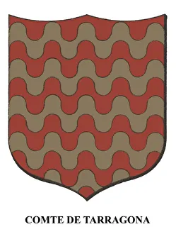 Heraldic Shield Print: County of Tarragona, Catalonia