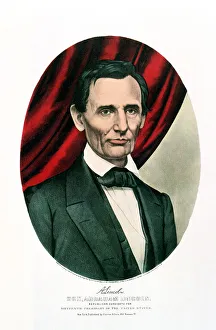 Abraham Lincoln (1809-65), c1865. Artist: Currier and Ives Abraham Lincoln (1809-65), c1865. Artist: Currier and Ives