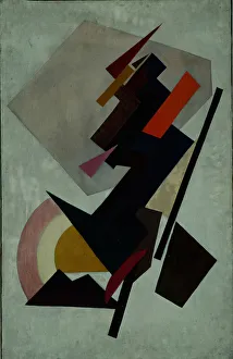 Nonrepresentational Oil Paintings Prints: Abstracte composition. (Suprematism)