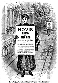 Victorian Era Graphic Design Prints: Advertisement for Hovis Bread and Biscuits, 1895. Creator: Unknown