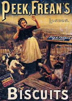 Advertisement for Peek Freans Biscuits, late 19th century Advertisement for Peek Freans Biscuits, late 19th century