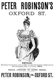 Victorian Fashion Clothing Prints: Advertisement for Peter Robinson's