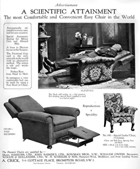 An advertisement for Premier easy chairs, 1926 An advertisement for Premier easy chairs, 1926