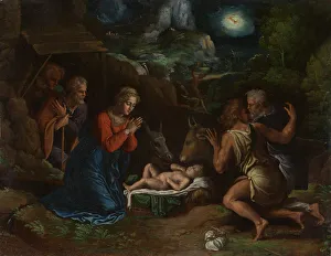 The Adoration of the Shepherds, ca. 1535-40. Creator: Girolamo da Carpi The Adoration of the Shepherds, ca. 1535-40. Creator: Girolamo da Carpi