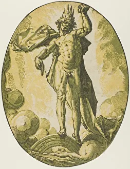 Chiaroscuro Technique Prints: Aether, plate six from Demogorgon and the Dieties, c.1588-90. Creator: Hendrik Goltzius