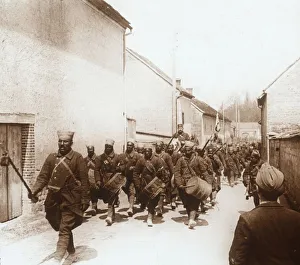 First World War Black And White Images Prints: African troops, c1914-c1918