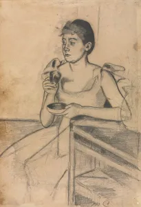 American Women Artists Prints: After-Dinner Coffee (recto), c. 1889. Creator: Mary Cassatt (American, 1844-1926)