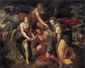 The Three Ages of Man, allegory, late 16th century. Artist: Jacob de Backer The Three Ages of Man, allegory, late 16th century. Artist: Jacob de Backer
