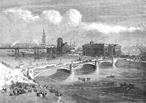 Railway Bridges UK Prints: The Albert Bridge, Glasgow, opened last week, 1871. Creator: Unknown