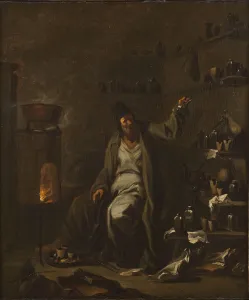 Oil On Canvas Images Prints: An Alchemist