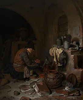 Dutch Old Master Art Prints: The Alchemist, 1663. Creator: Cornelis Bega