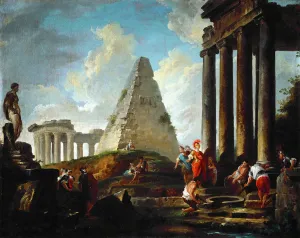 Alexander the Great Before the Tomb of Achilles Print, Louvre Collection