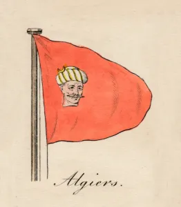 Algiers Print, 1838 Watercolor on paper