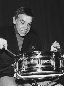 Buddy Rich at Premier Drums Clinic, London Print 1967