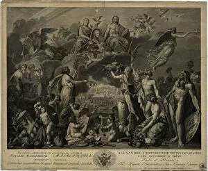 Alexander Pavlovich Collection: Allegory on the accession to the throne of Emperor Alexander I
