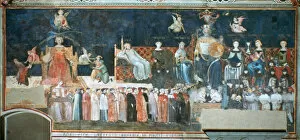 Ambrogio Lorenzetti Collection: Allegory of the Good Government, 1338-1340. Artist: Ambrogio Lorenzetti