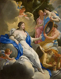 Allegory of Prudence, 1645. Creator: Vouet, Simon (1590-1649) Allegory of Prudence, 1645. Creator: Vouet, Simon (1590-1649)