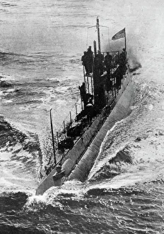 American submarine Preparedness at full speed, First World War, 1914-1918, (c1920) American submarine Preparedness at full speed, First World War, 1914-1918, (c1920)