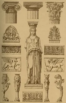 Ancient Greek ornamental architecture and sculpture, (1898). Creator: Unknown Ancient Greek ornamental architecture and sculpture, (1898). Creator: Unknown