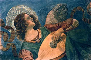 An angel playing the lute, 15th century. Artist: Melozzo da Forli An angel playing the lute, 15th century. Artist: Melozzo da Forli
