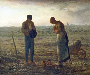 The Angelus Print, 1857-1859 by Jean Francois Millet