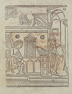 Print of a woman receiving an angel