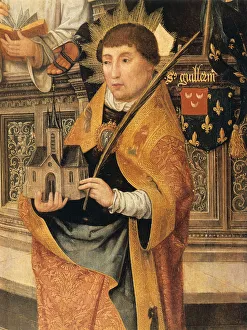 Annunciation (detail), 1516-1517. Artist: Jean Bellegambe Annunciation (detail), 1516-1517. Artist: Jean Bellegambe