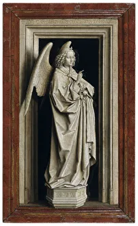 Jan Van Eyck Artwork Prints: The Annunciation (Diptych, left panel), 1434-1435. Artist: Eyck, Jan van (1390-1441)