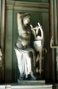Apollo with Lyre Print: Roman Marble Statue