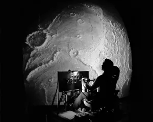 American Space Exploration Prints: Apollo Project flight simulator, USA, 1960s. Creator: NASA