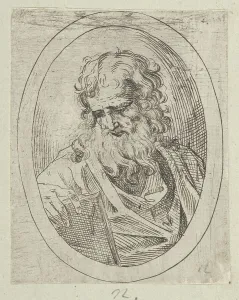 An Apostle in Oval Frame Print, 1600-1640