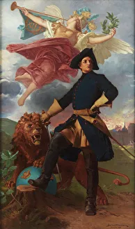 Prints of Apotheosis of Charles XII, 1893. Private Collection Sweden Prints: Apotheosis of Charles XII Print, 1893