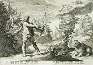 Greek Mythology Depiction Prints: Arcas Preparing to Kill his Mother