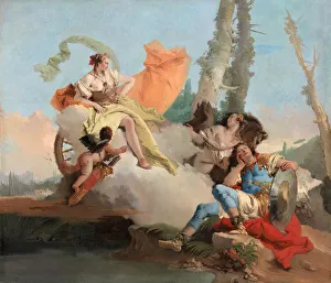 Armida Encounters the Sleeping Rinaldo Print, 1742/45 by Tiepolo