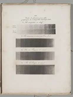German Art Heritage Prints: Art of the Lithograph: Toning Samples, Plate XVI, 1819. Creator: Alois Senefelder (German