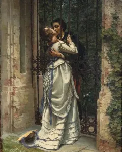 The Kiss, 1910 Print by Silvio Allason