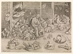 Pieter Bruegel The Elder Artwork Prints: The Ass in the School