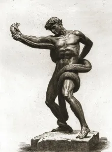 The Athlete Wrestling With A Python Print, after Sir Frederick Leighton, c1880