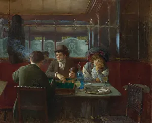 Print of Backgammon at the Cafe