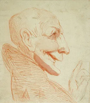 A Bald-headed Ecclesiastic Print, 1625-1713