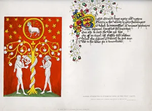 Banner and poem, c15th century, (1840) Banner and poem, c15th century, (1840)