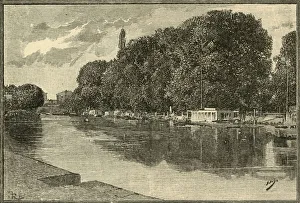 Victorian Era Water Transport Prints: The Barges, 1898. Creator: Unknown