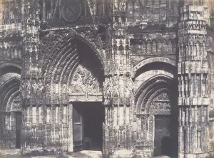 Bas du Portail, Cote de la Place, Cathedrale de Rouen, 1852-54 Bas du Portail, Cote de la Place, Cathedrale de Rouen, 1852-54