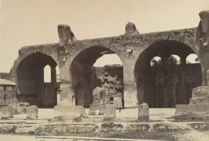 Black And White Rome Photos Prints: [Basilica of Maxentius and Constantine, Rome], ca. 1861. Creator: Auguste-Rosalie Bisson