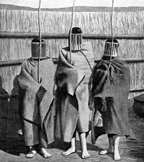 Basuto girl brides during a period of initiation into the adult tribal society, Lesotho, 1922 Basuto girl brides during a period of initiation into the adult tribal society, Lesotho, 1922