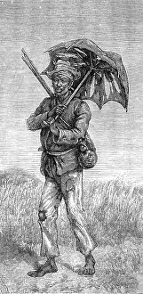 Illustrated London News Artwork Prints: A Basuto out for a walk, 1881. Creator: Unknown