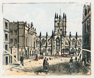 Bath Abbey Architecture Prints: Bath, c1910