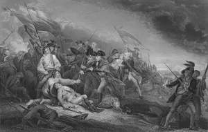 Battle of Bunkers Hill, 1859. Artist: JC Armytage Battle of Bunkers Hill, 1859. Artist: JC Armytage