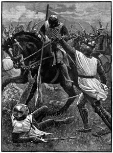 The Battle of Evesham, 4 August 1265, (c1880) The Battle of Evesham, 4 August 1265, (c1880)